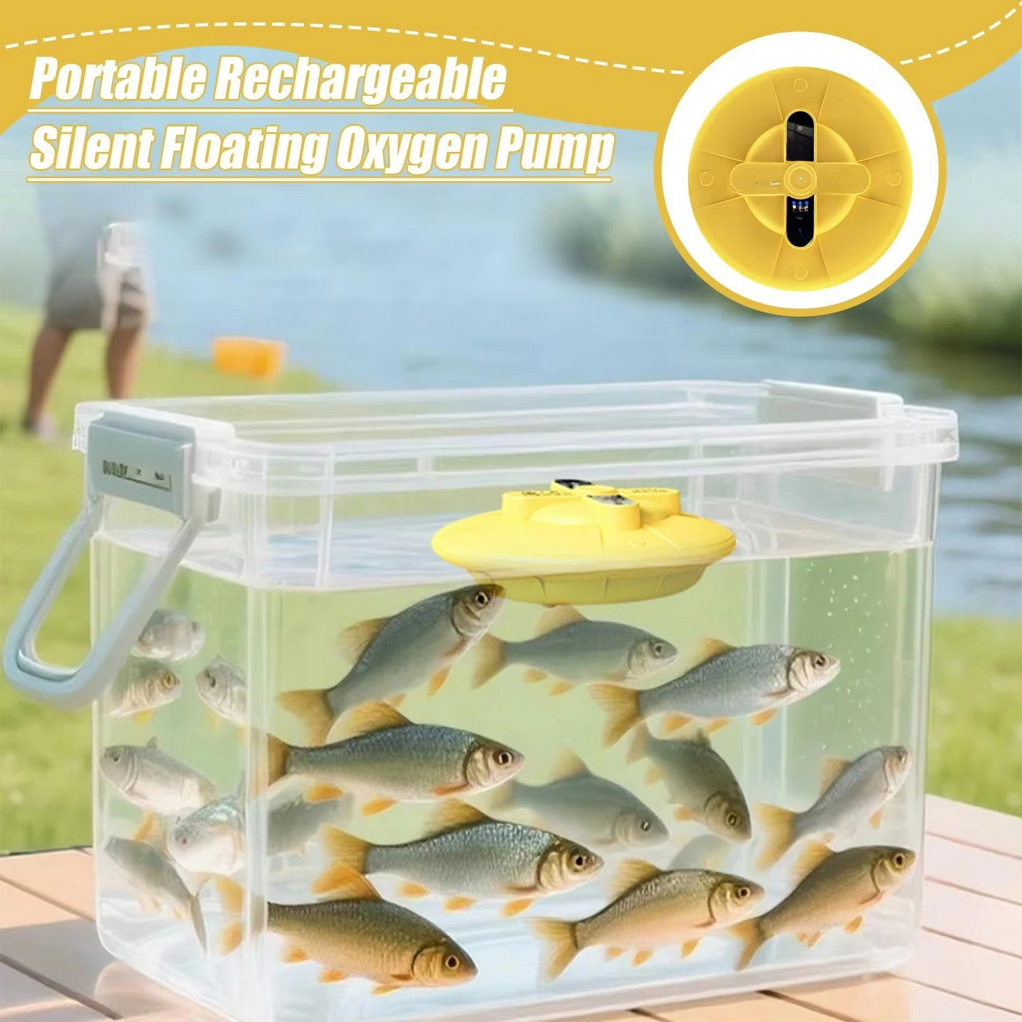 OxyFlow™ - Portable Quiet Oxygen Pump for Aquariums & Ponds