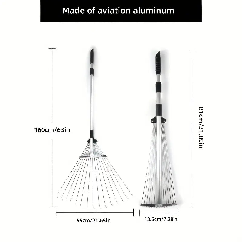 Versatile Lightweight Garden Rake for Yard and Lawn Care