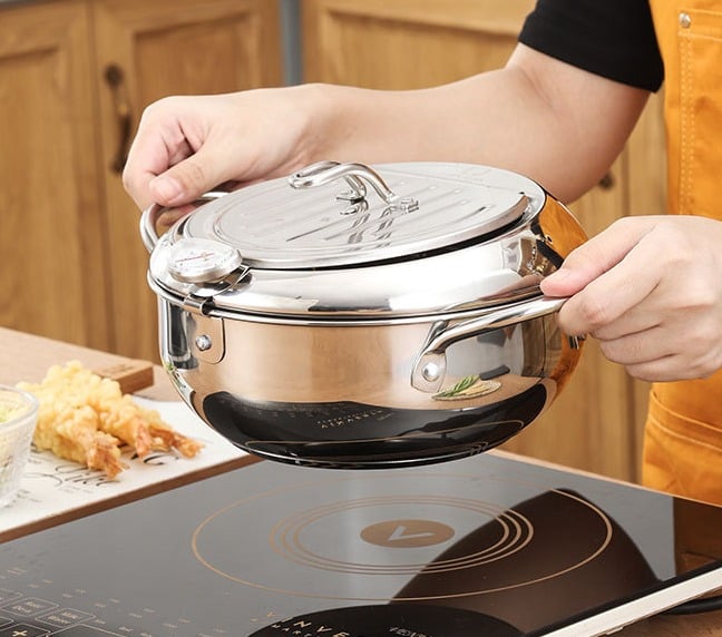 CrispEase™ - Stainless Steel Deep Fryer for Perfect Crispy Fries