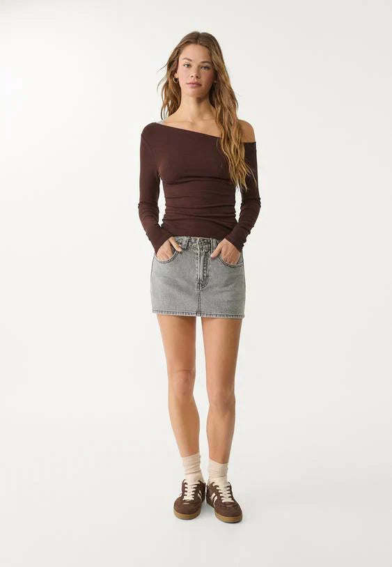 Casual Denim Mini Skort for Everyday Style
