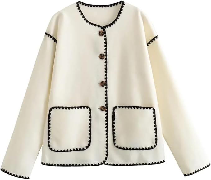 Edge Detail Jacket & Casual Pants Set
