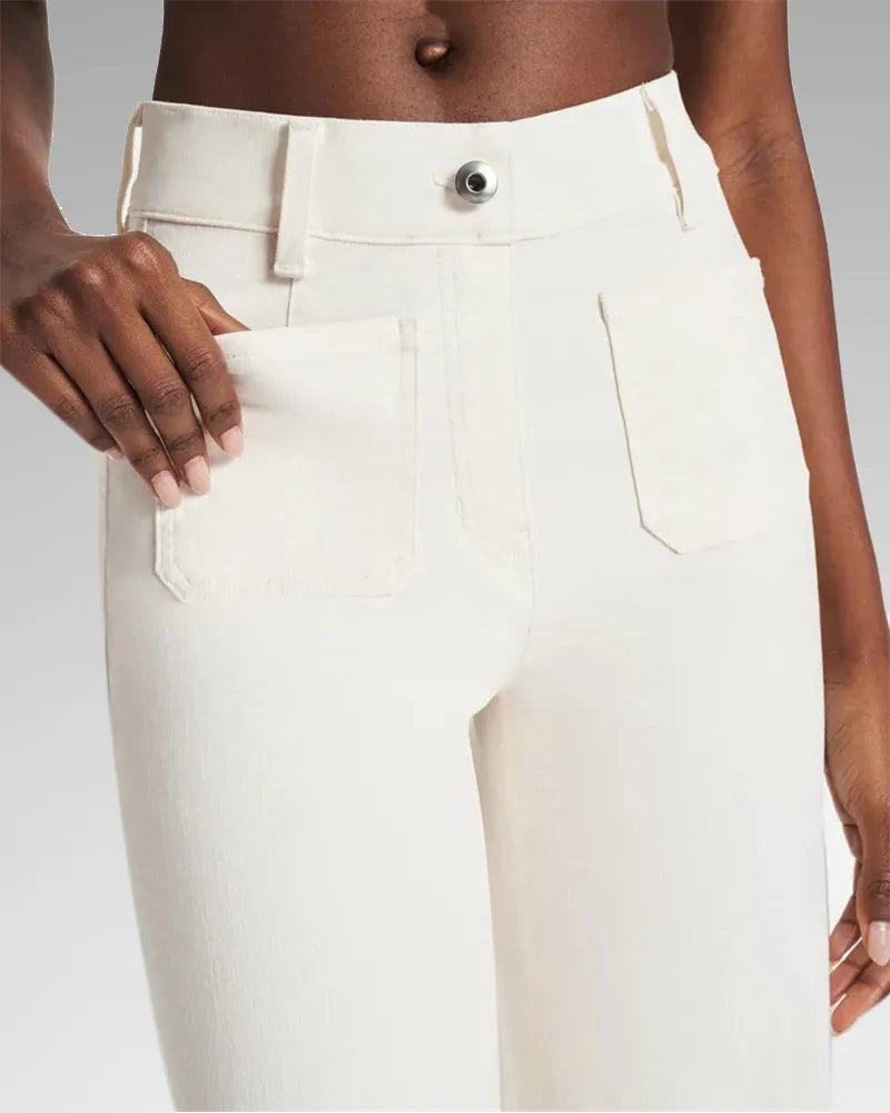 Women's high-waisted wide-leg jeans