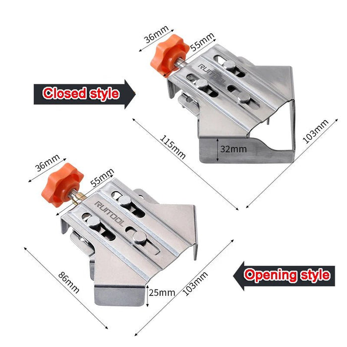 CornerClamps™ - 4-Piece Stainless Steel Angle Clamps Set