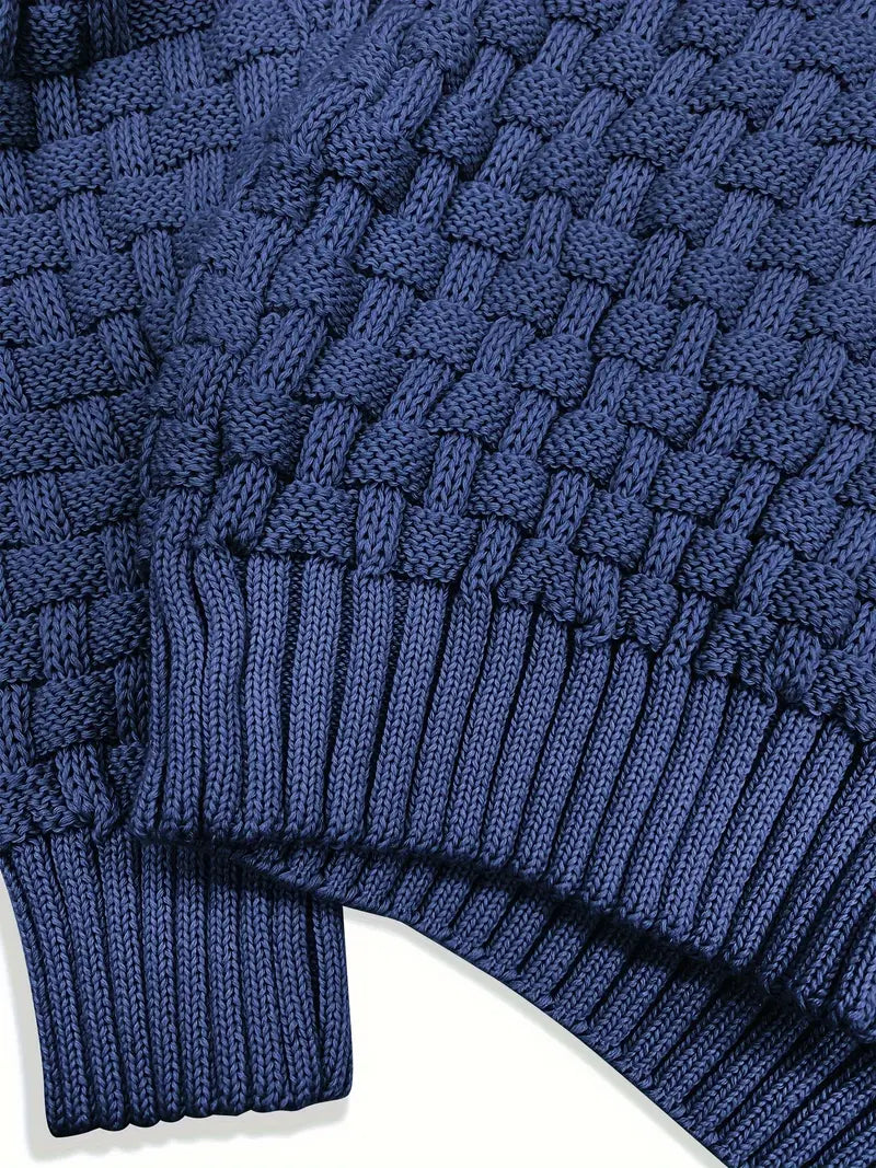 Mens Slim Fit Textured Knit Shawl Collar Sweater