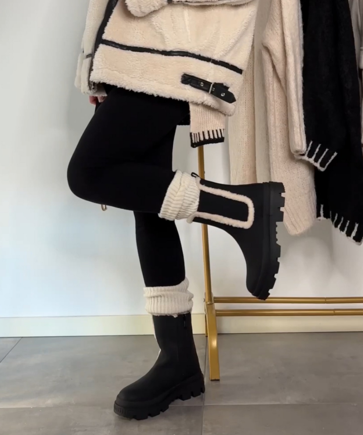 Chic Black Leather Ankle Boots