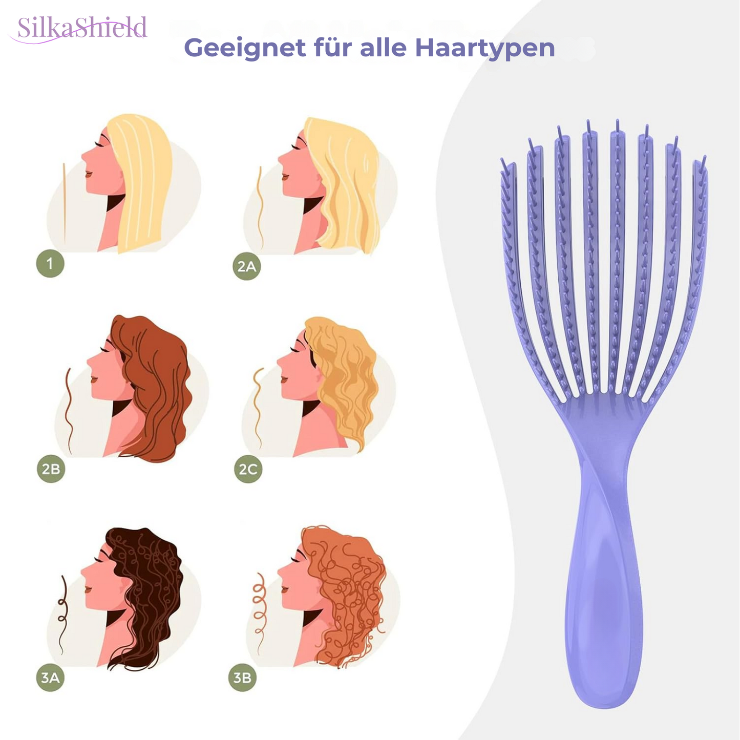 Gentle Detangling Hair Brush for Smooth, Tangle-Free Hair