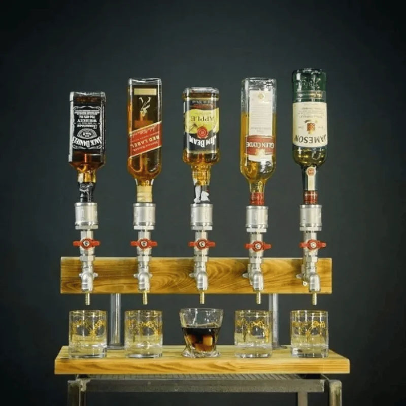 BrewElegance™ - Luxury Wooden Beverage Dispenser for Entertaining