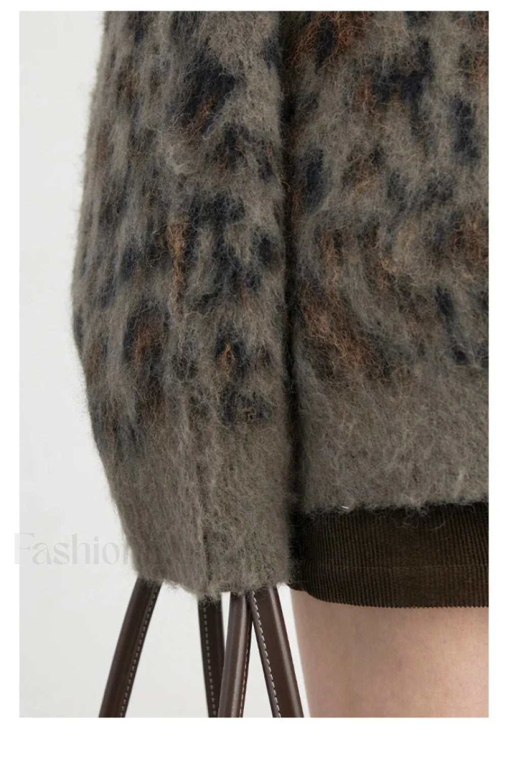 Cozy Leopard Print Single Breasted Cardigan