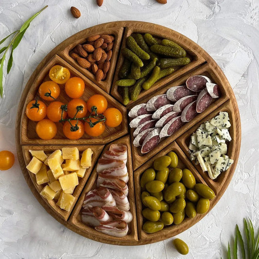 TimberEase™ - Modular Wooden Snack Serving Tray