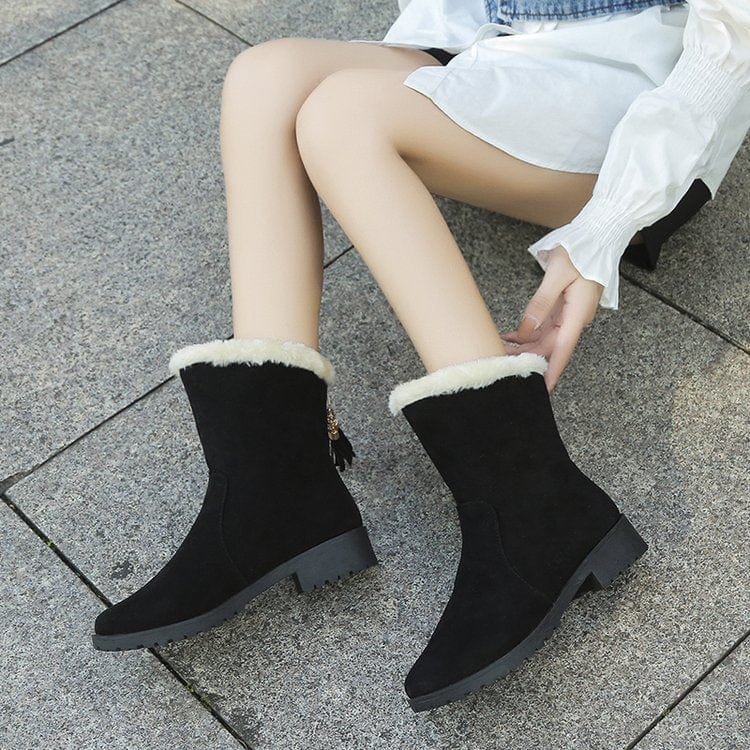 Cozy Plush Ankle Boots for Women Winter Warmth
