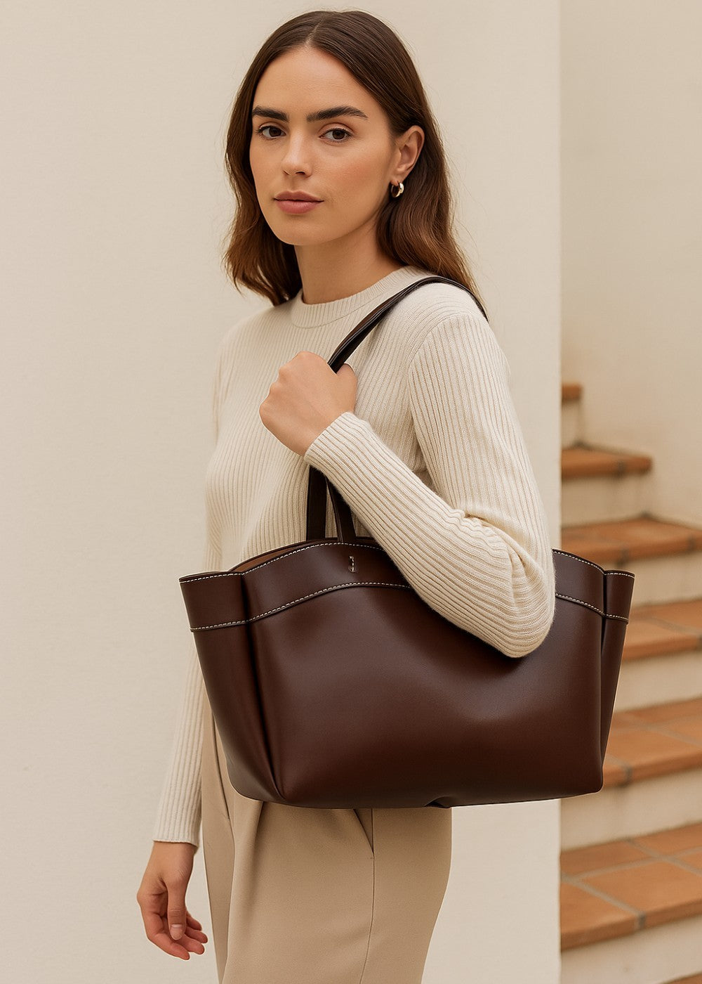 Classic Leather Tote Bag