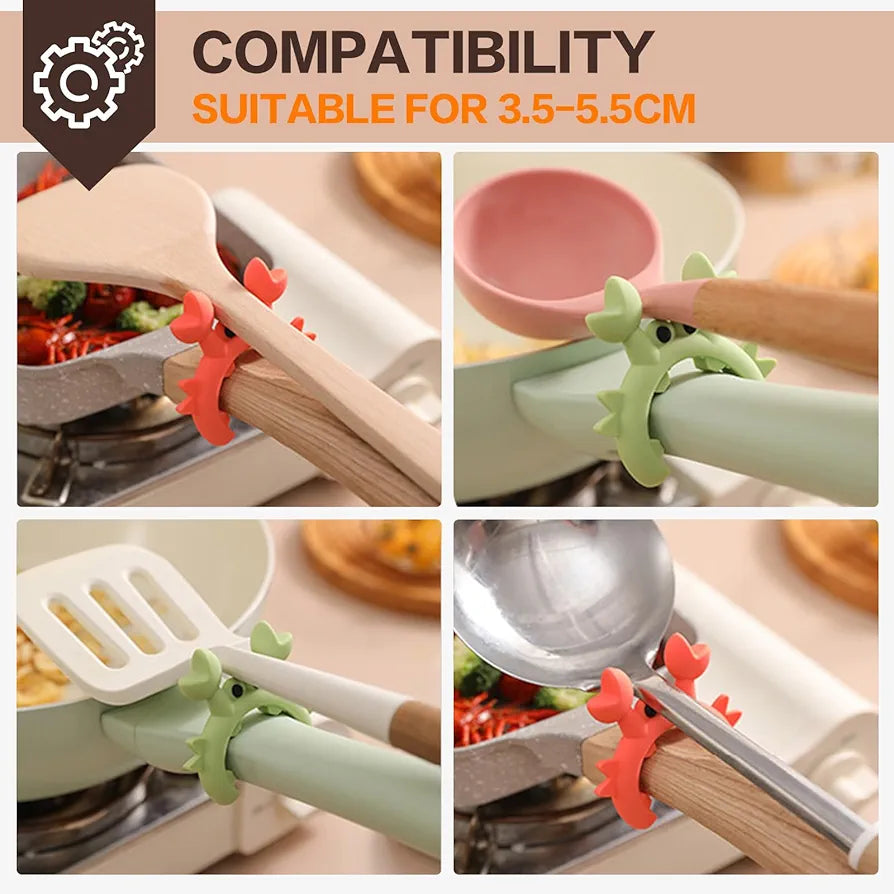 CozyNest™ - Cute Crab Shaped Spatula Holder Set