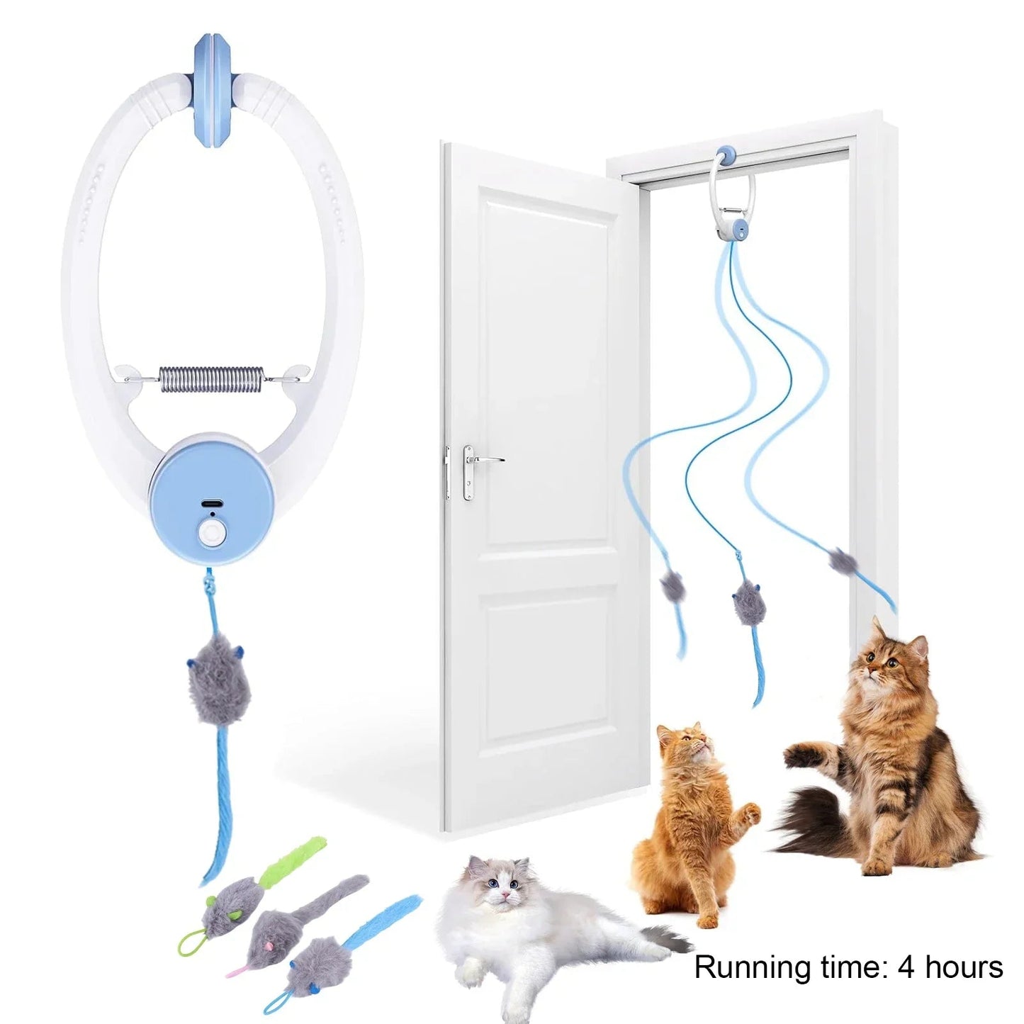 FeathrJoy™ - Interactive Cat Feather Teaser Toy