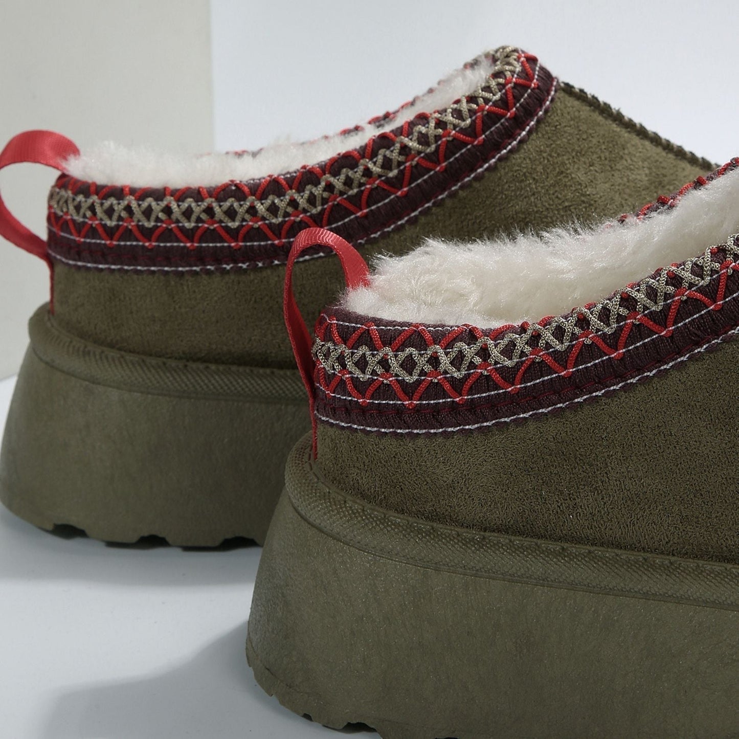 Cozy Faux Fur Lined Wedge Heel Ankle Boots