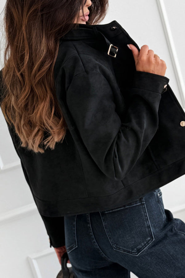 Chic Long-Sleeve Casual Button-Up Jacket