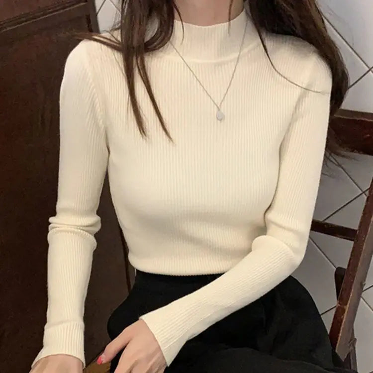 Cozy Ribbed Wool Sweater for Women