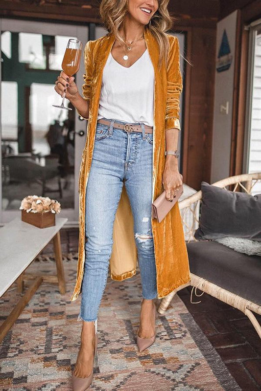 Velvet Kimono Coat for Cozy Stylish Layers