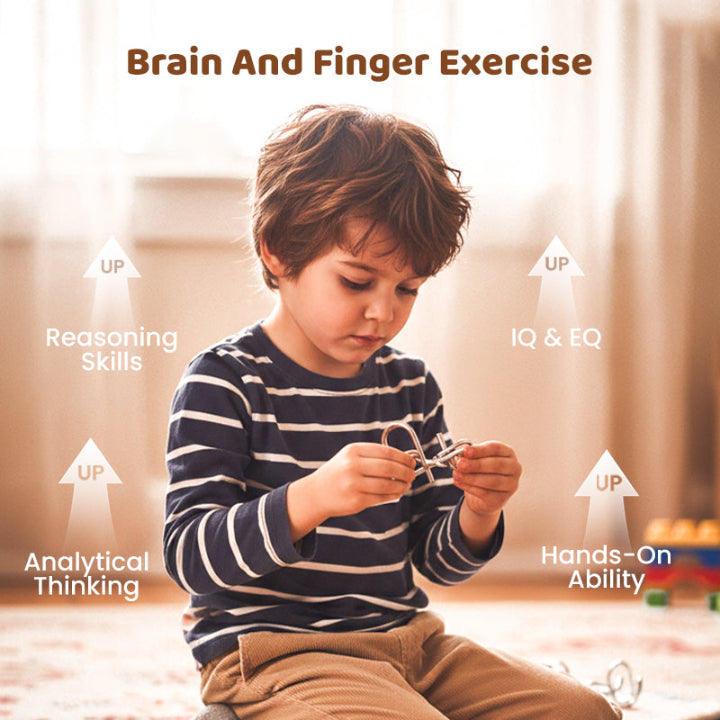 BrainFlex™ - Metal Puzzle Set for Cognitive Challenge & Fun