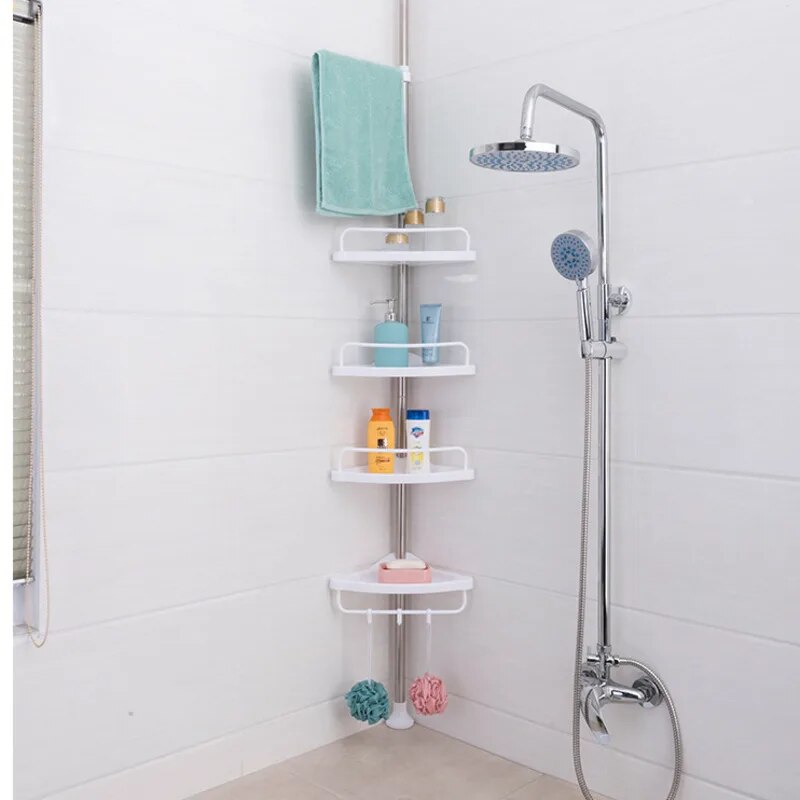 Adjustable Corner Shelf for Bathroom Storage and Organization