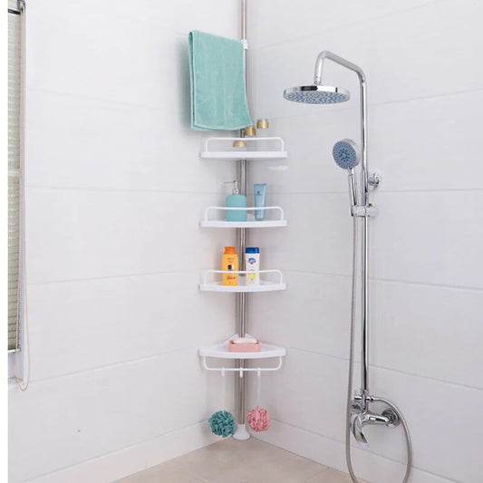 Adjustable Corner Shelf for Bathroom Storage and Organization