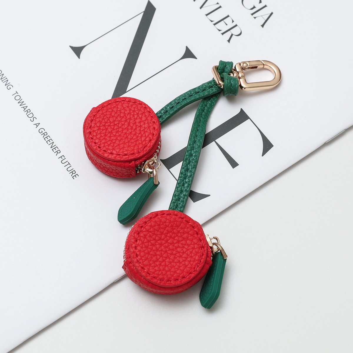 Soft Leather Mini Coin Purse with Cute Fruity Design