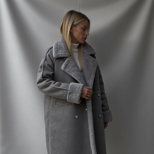 Elegant Suede Winter Coat