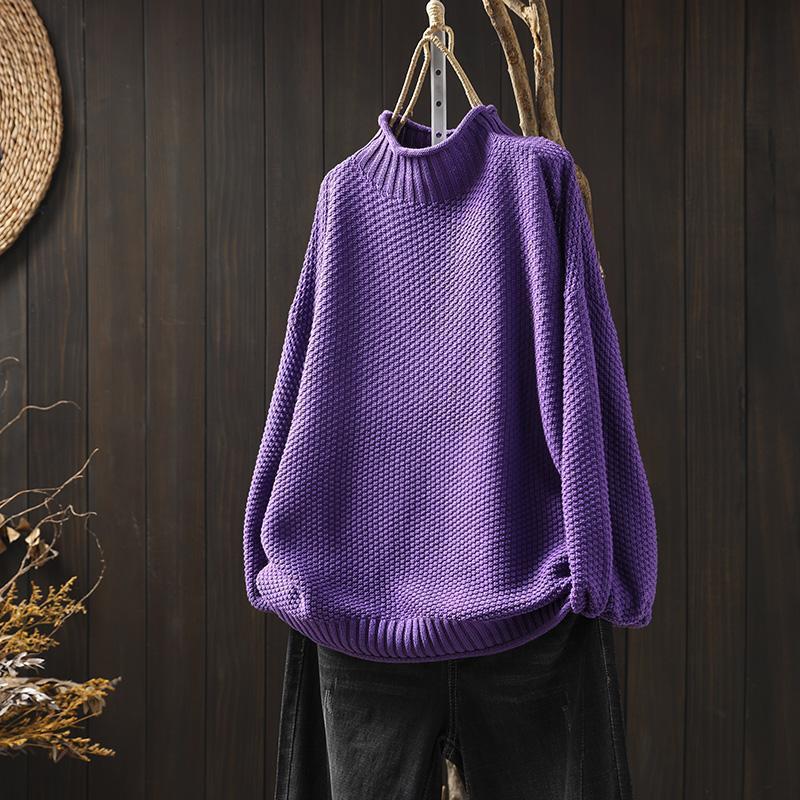 Cozy Waffle Knit Sweater for Layered Looks