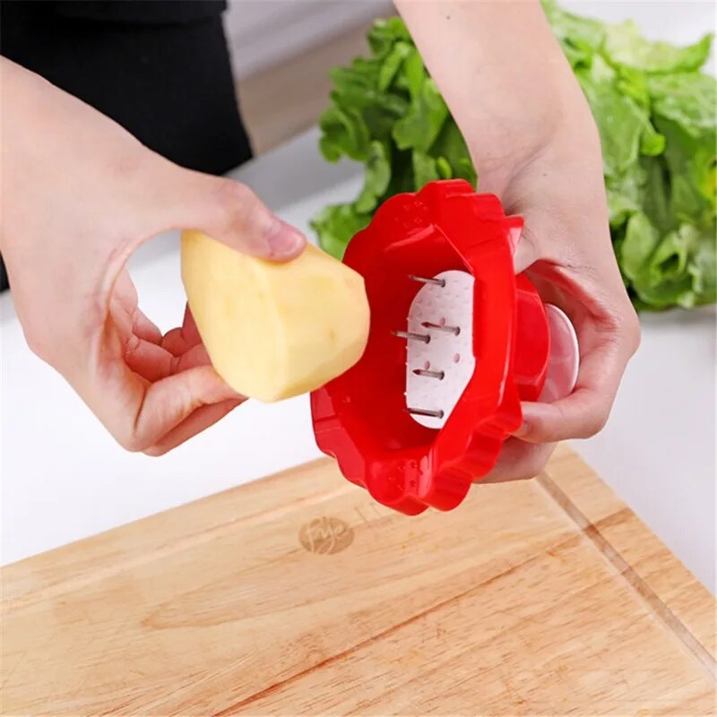 Crinkle Wavy Stainless Steel Vegetable and Fruit Slicer Cutter
