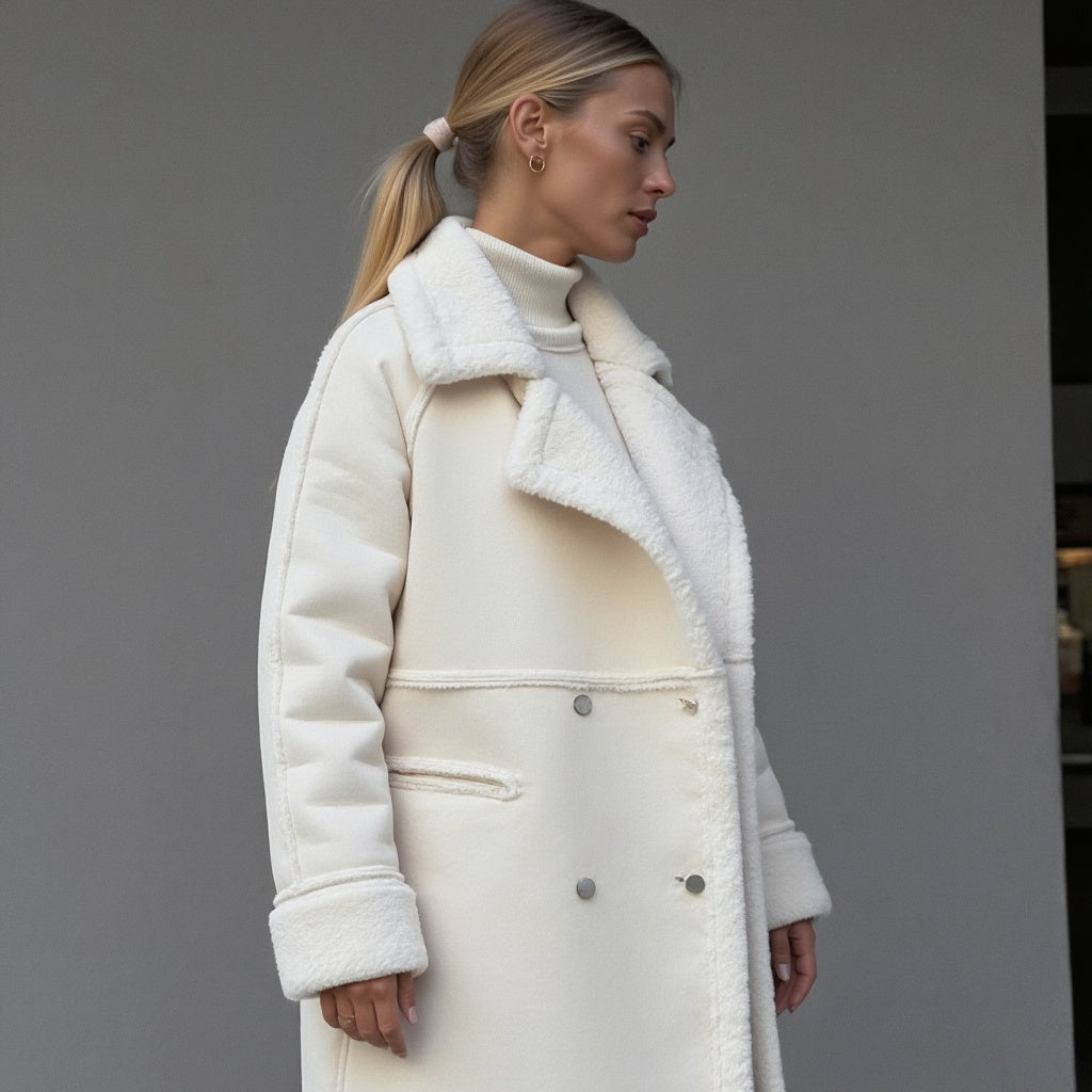 Elegant Suede Winter Coat