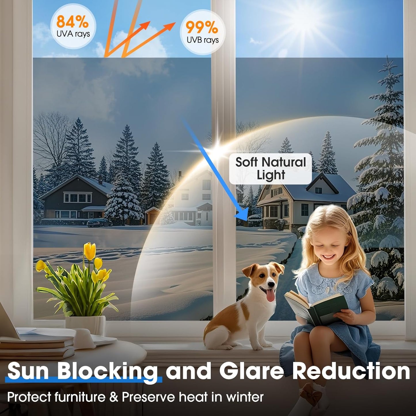 Self-Adhesive Privacy Mirror Film with UV Protection