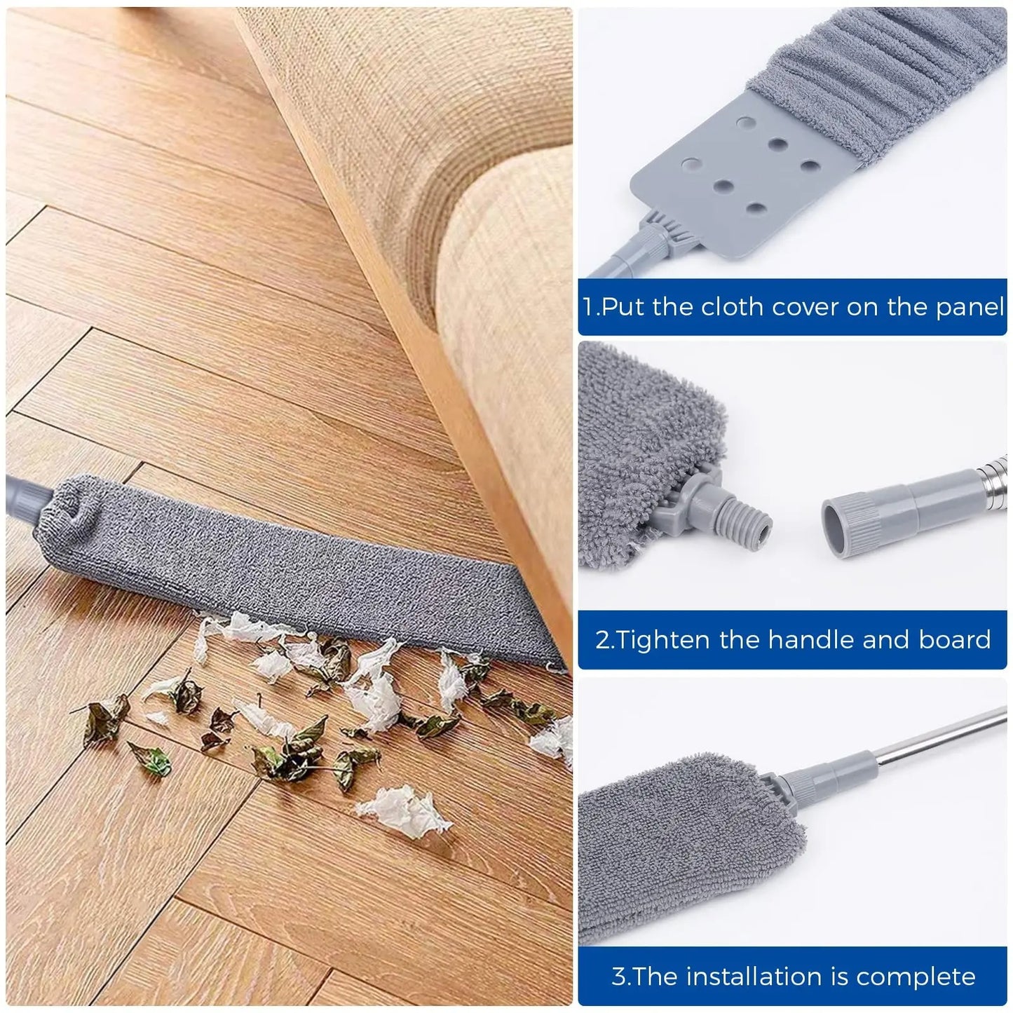 CleanEase™ - Retractable Microfiber Duster for Hard-to-Reach Spaces