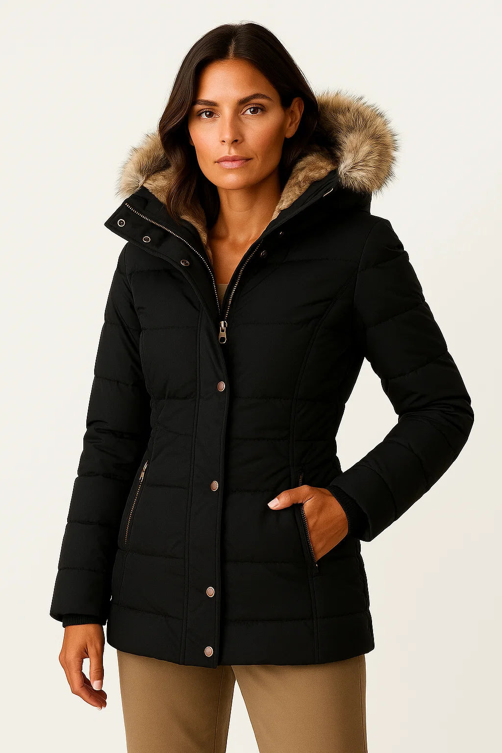Sleek Long Winter Coat for Chic Warmth