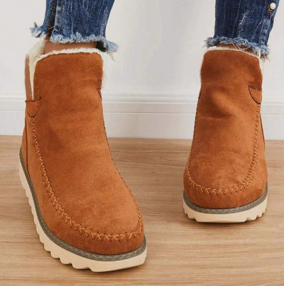 Cozy Knit Winter Ankle Boots