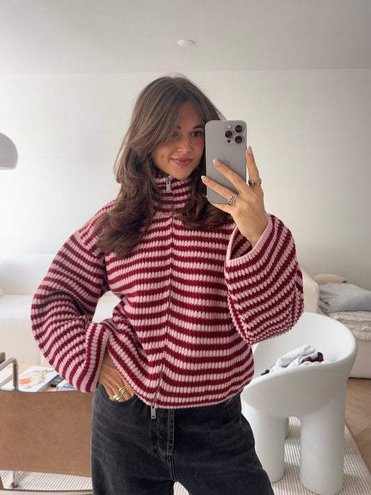 Luxury Wool Cashmere Zip Jacket