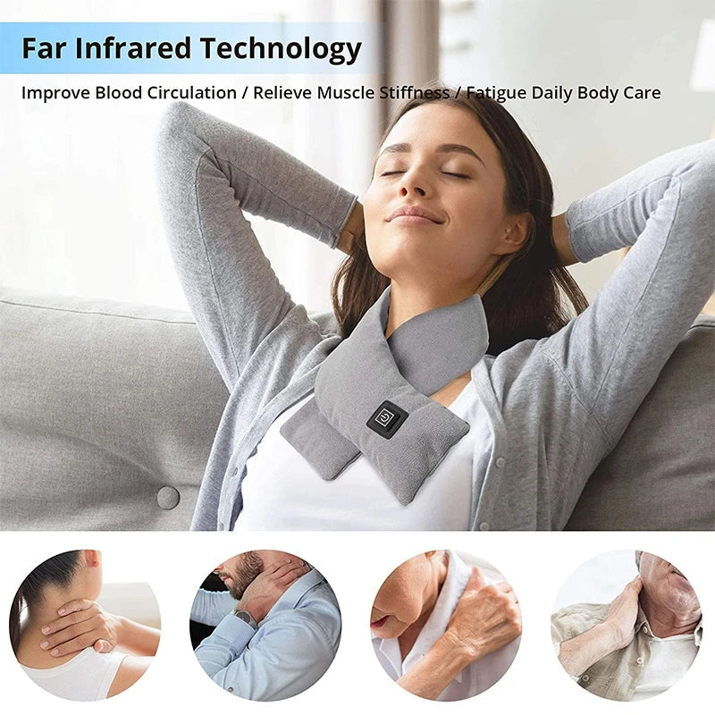 Cozy Electric Heated Scarf for Winter Warmth
