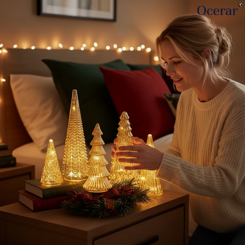 LumiTree™ - Illuminated Resin Decorative Trees Set
