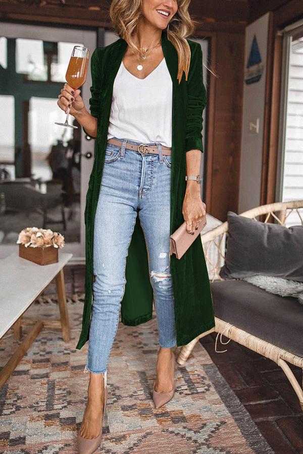 Velvet Kimono Coat for Cozy Stylish Layers