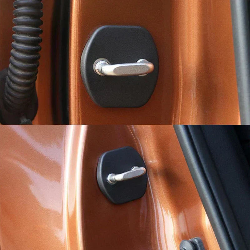 Silicone Car Door Lock Covers - Protective Key Guard Set