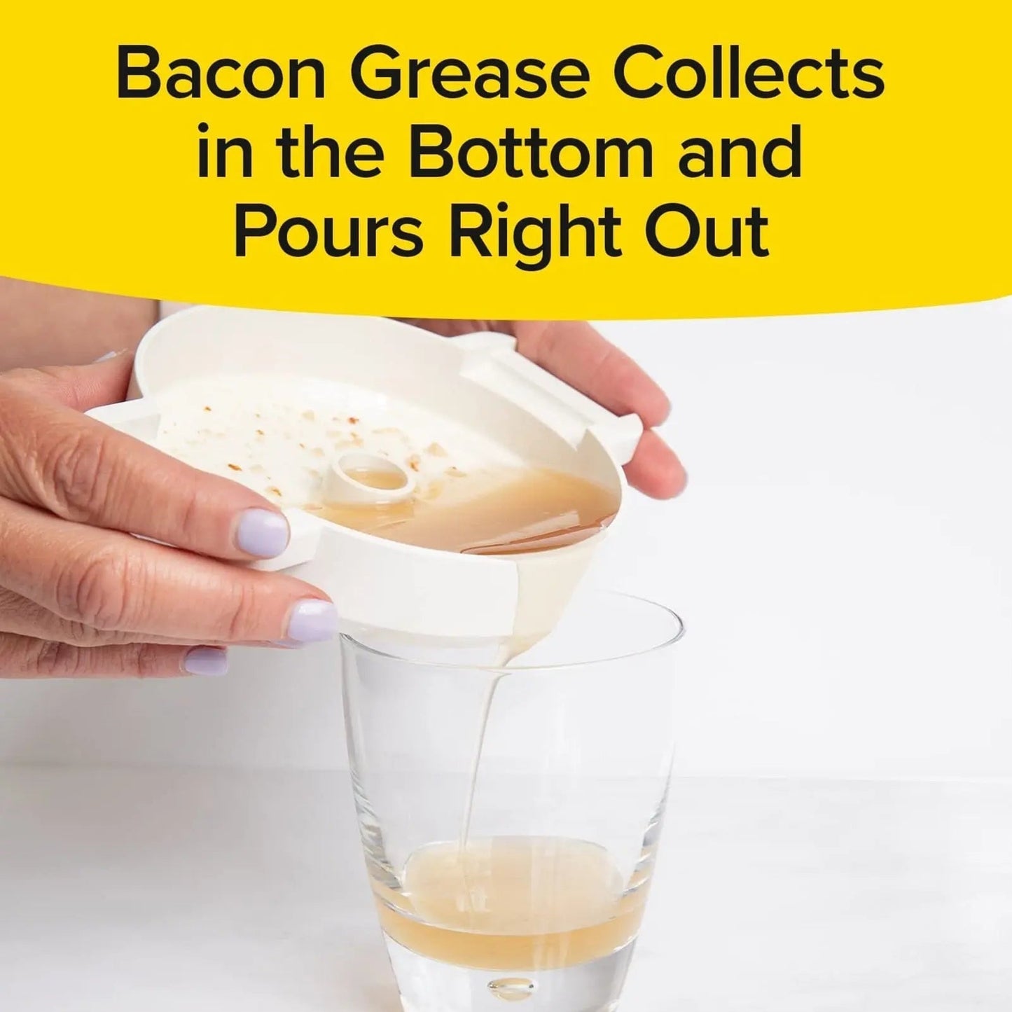 CrispEase™ - Microwave Bacon Cooker with Splash Guard & Dishwasher Safe