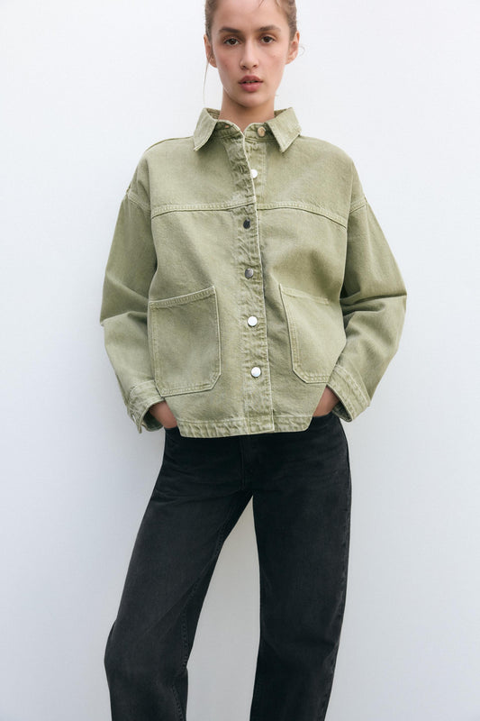 Classic Khaki Denim Jacket for Everyday Style