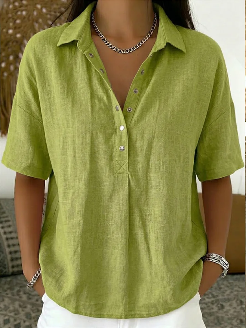 Willow - Collared Button-Up Blouse