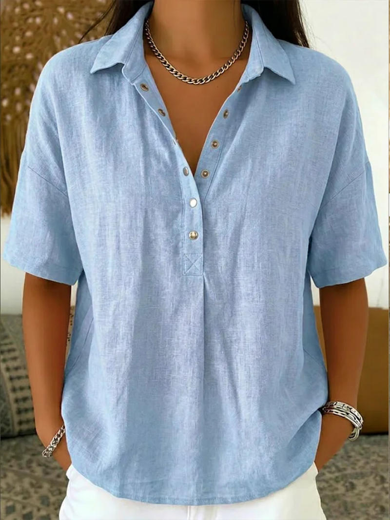 Willow - Collared Button-Up Blouse