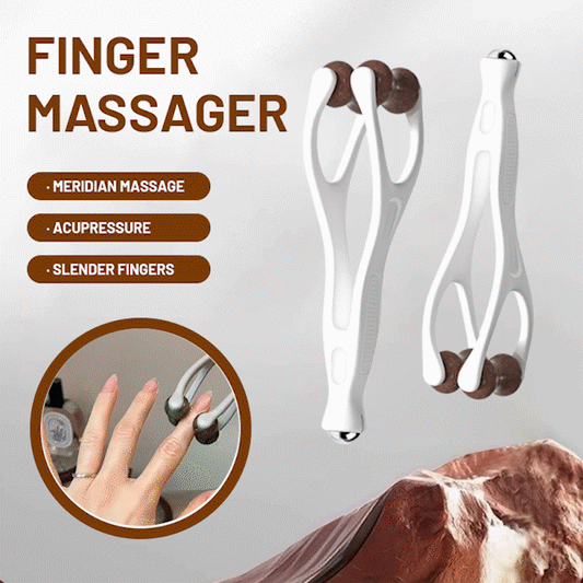 Acupressure Finger Massager – Hand Pain Relief Tool with Bian Stone
