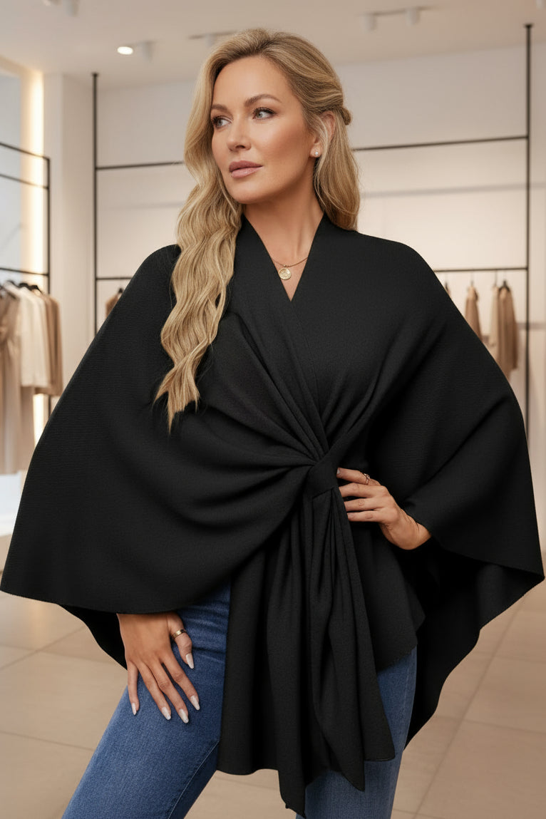Elegant Knit Poncho Wrap for Cozy Style