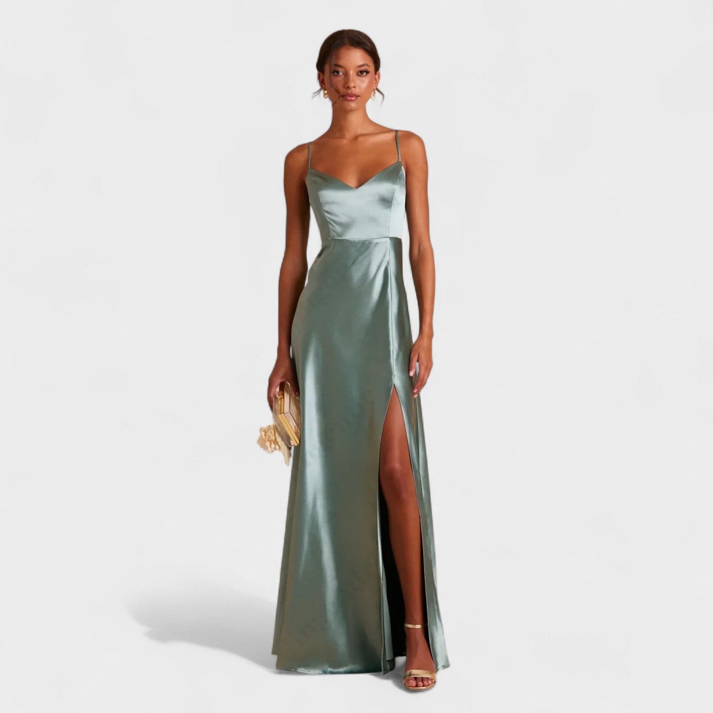 Lúcia Satin Slip Dress