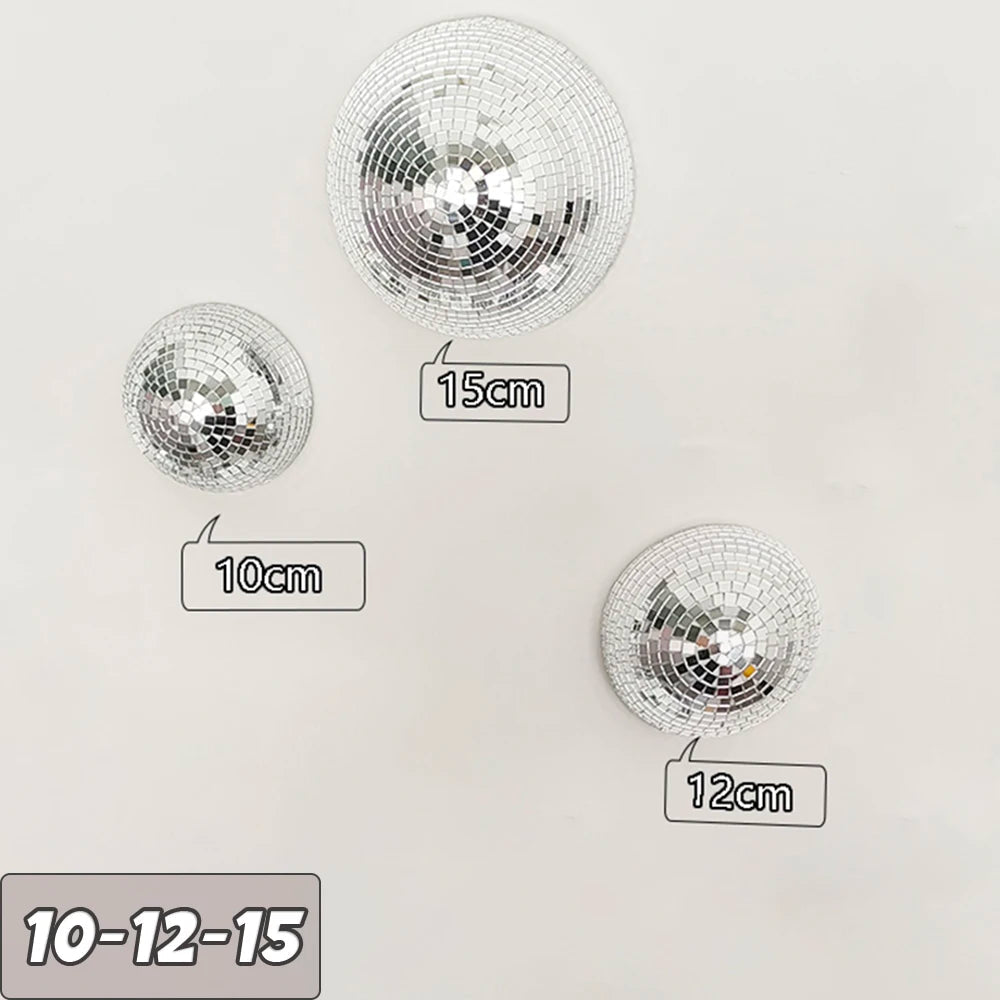 Retro Disco Ball Mirror Wall Decor for Party Vibes