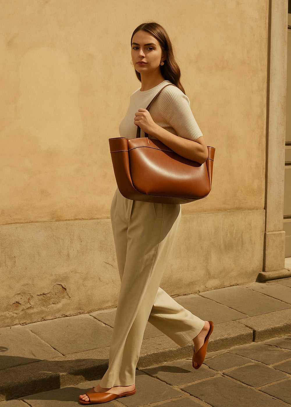 Classic Leather Tote Bag