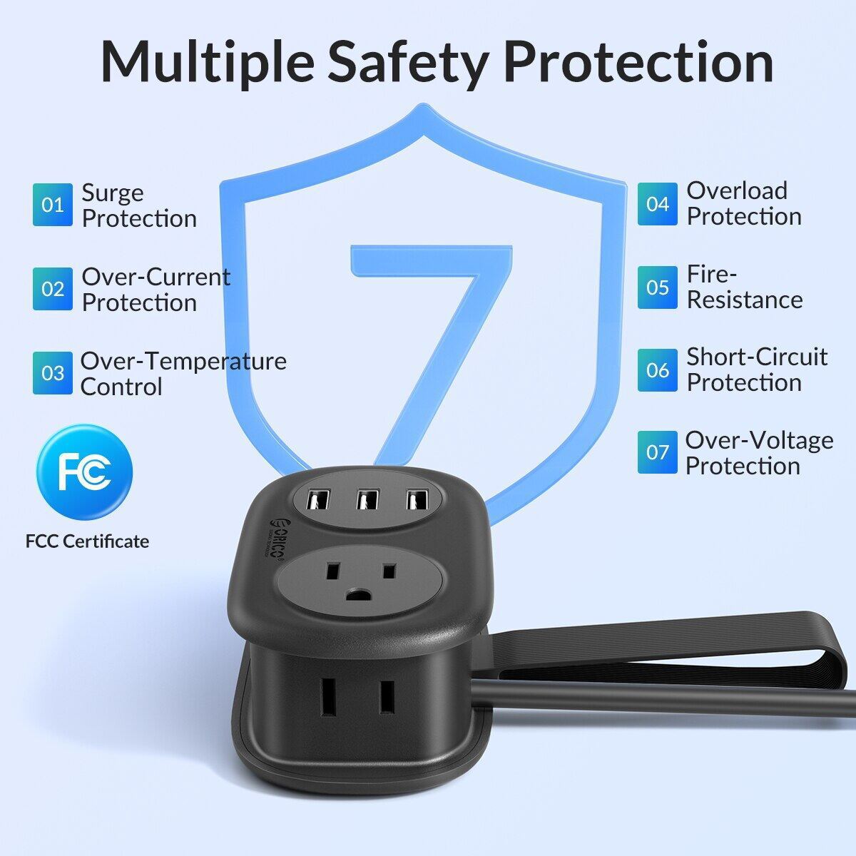 GlobeTrekker™ - Travel Power Strip with USB & Ventilated Design