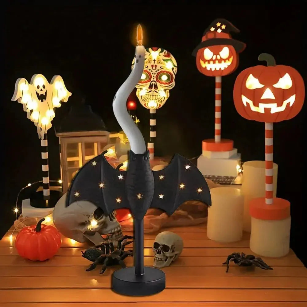 Gothic Bat Candle Holder for Cozy Halloween Decor