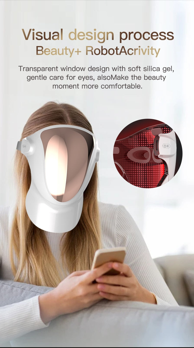 LumaGlow™ LED Light Therapy Anti-Aging Mask